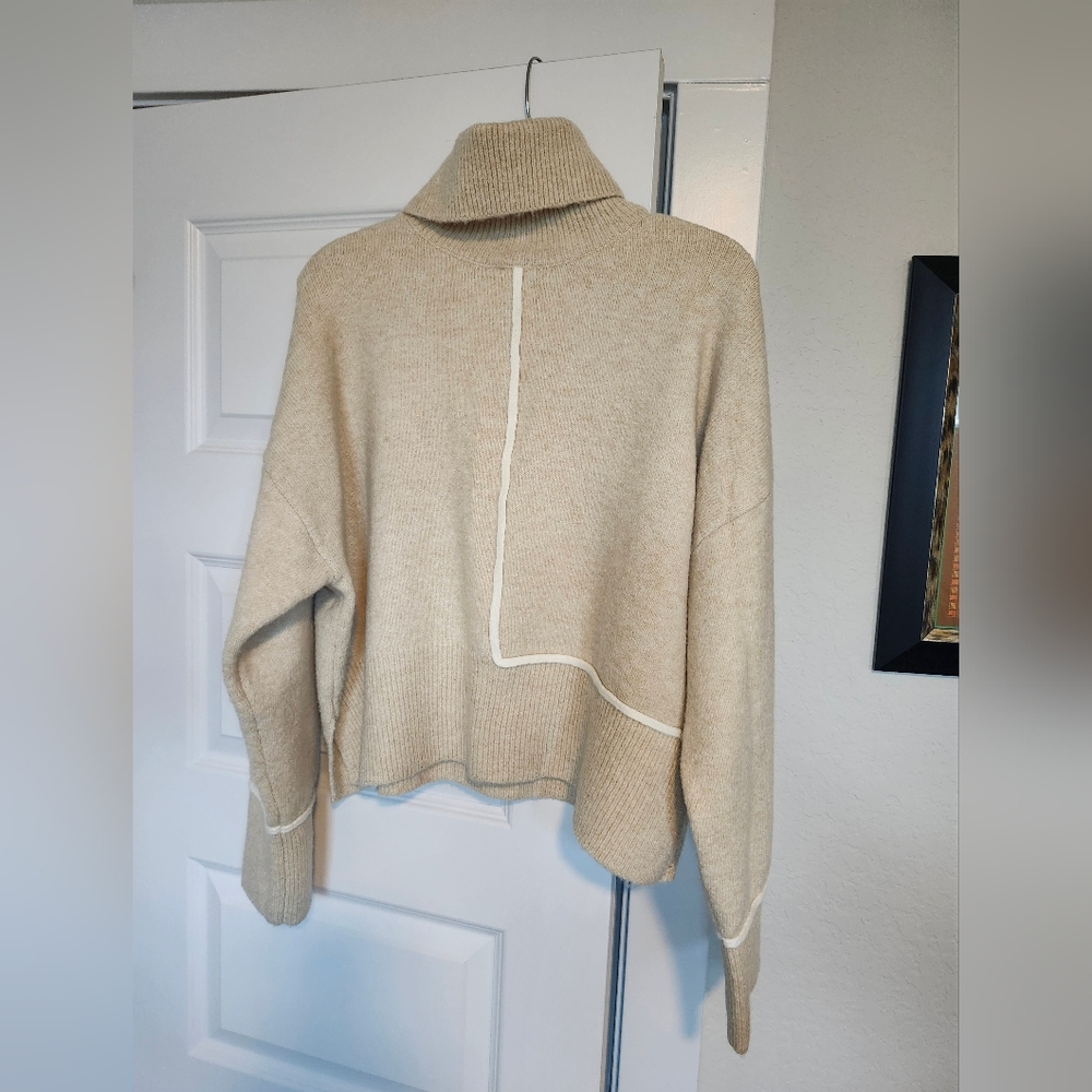 Papermoon Beige Cowl Neck Sweater